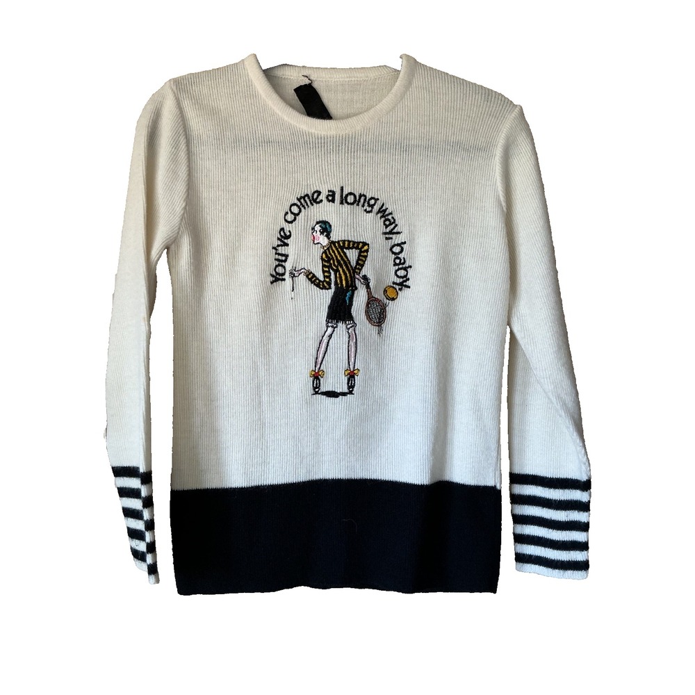 1970s Vintage Virginia Slims Cigarette Collection Tennis Sweater Size M